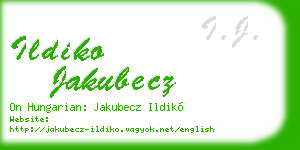 ildiko jakubecz business card